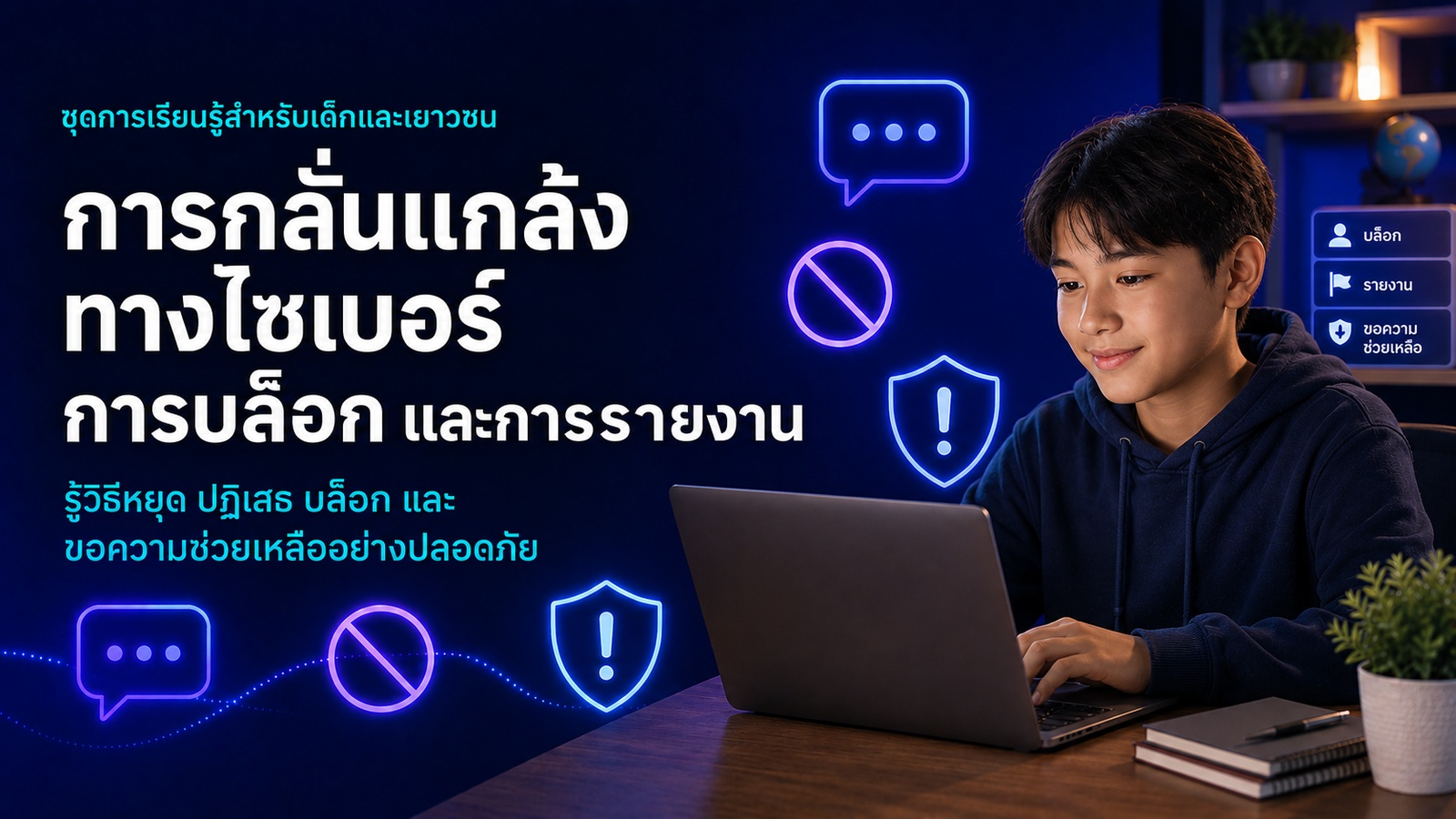 วิดีโอการอบรม: การกลั่นแกล้งออนไลน์ การคุกคาม และแรงกดดันจากเพื่อน