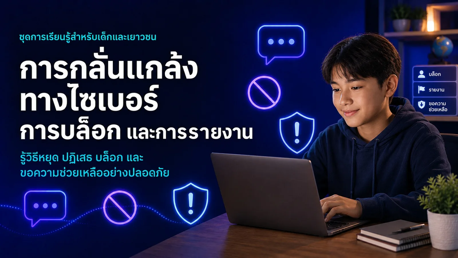 วิดีโอการอบรม: การกลั่นแกล้งออนไลน์ การคุกคาม และแรงกดดันจากเพื่อน